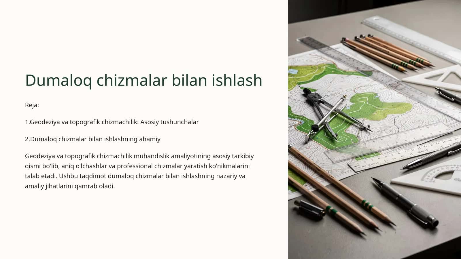 Dumaloq chizmalar bilan ishlash