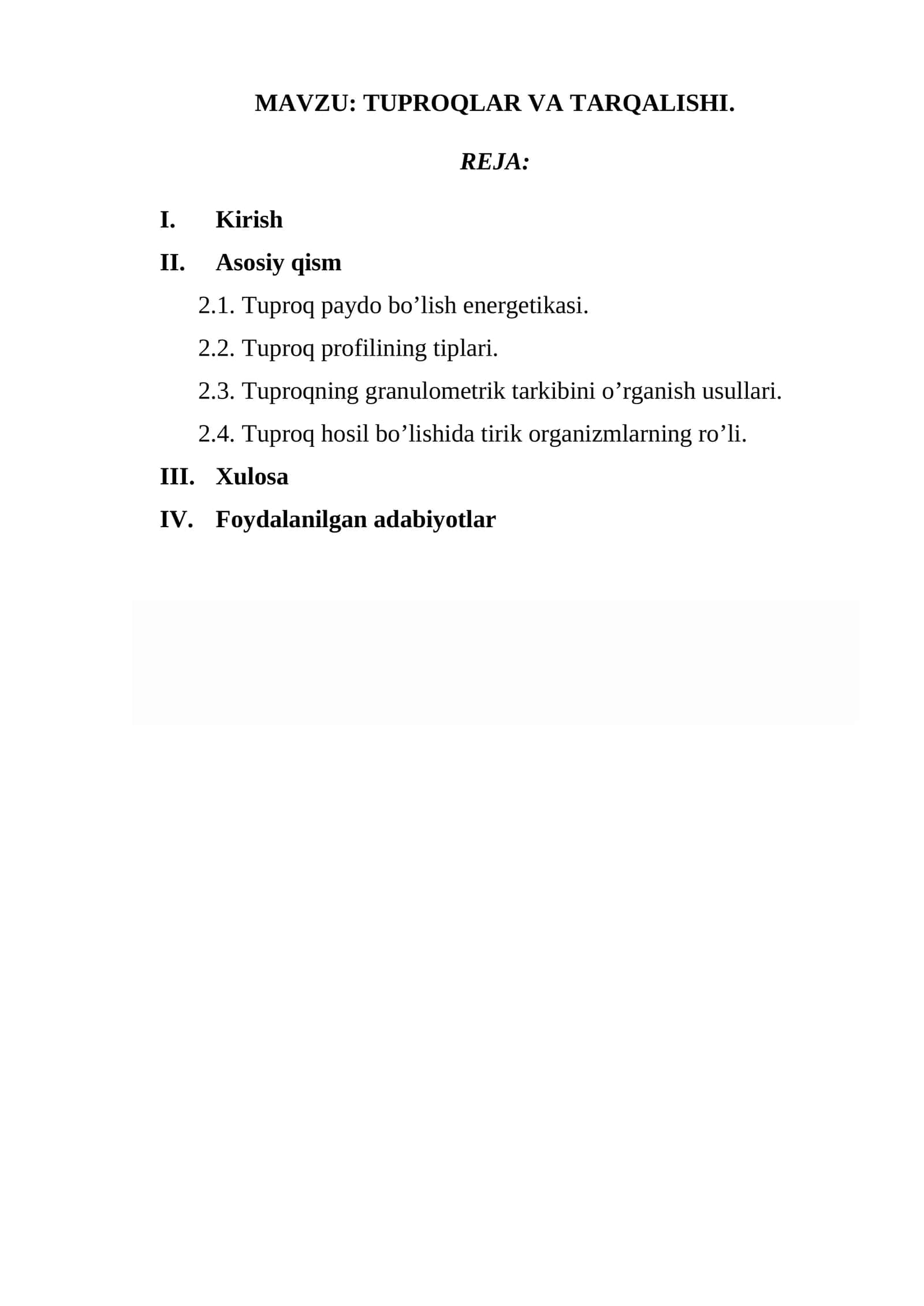 TUPROQLAR VA TARQALISHI