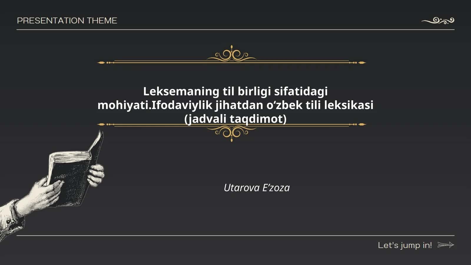 Leksemaning til birligi sifatidagi mohiyati