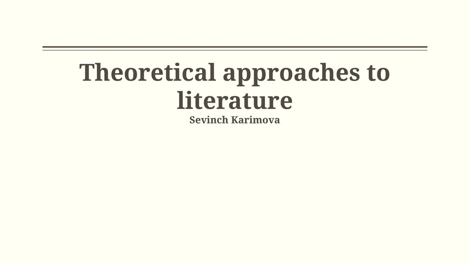 Feminist Literary Theory