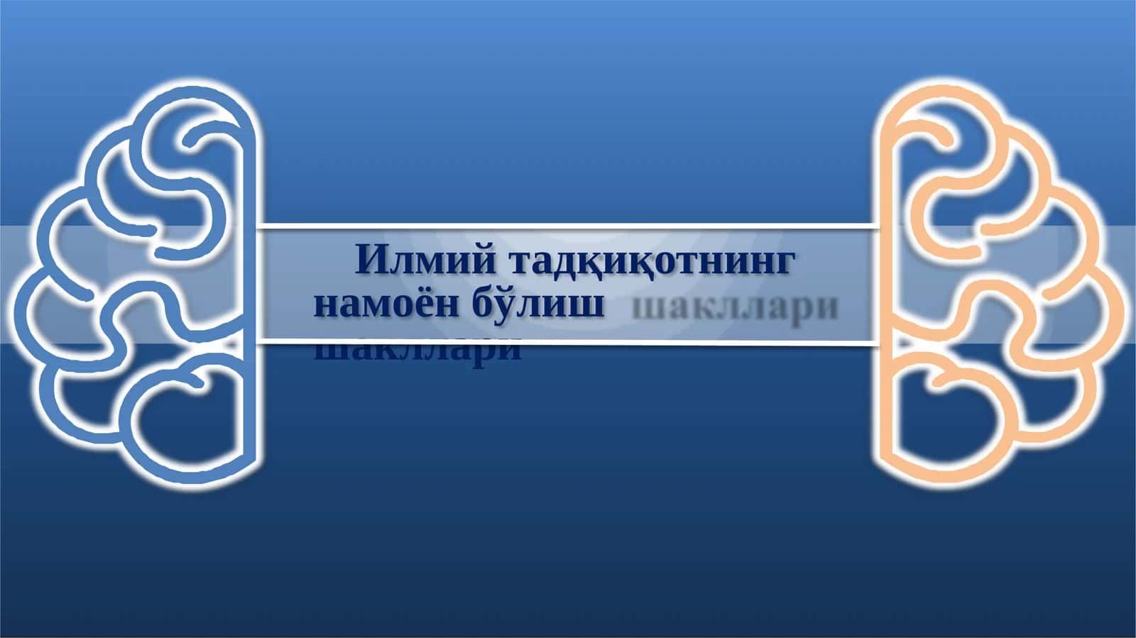 Илмий тадқиқотнинг намоён бўлиш шакллари