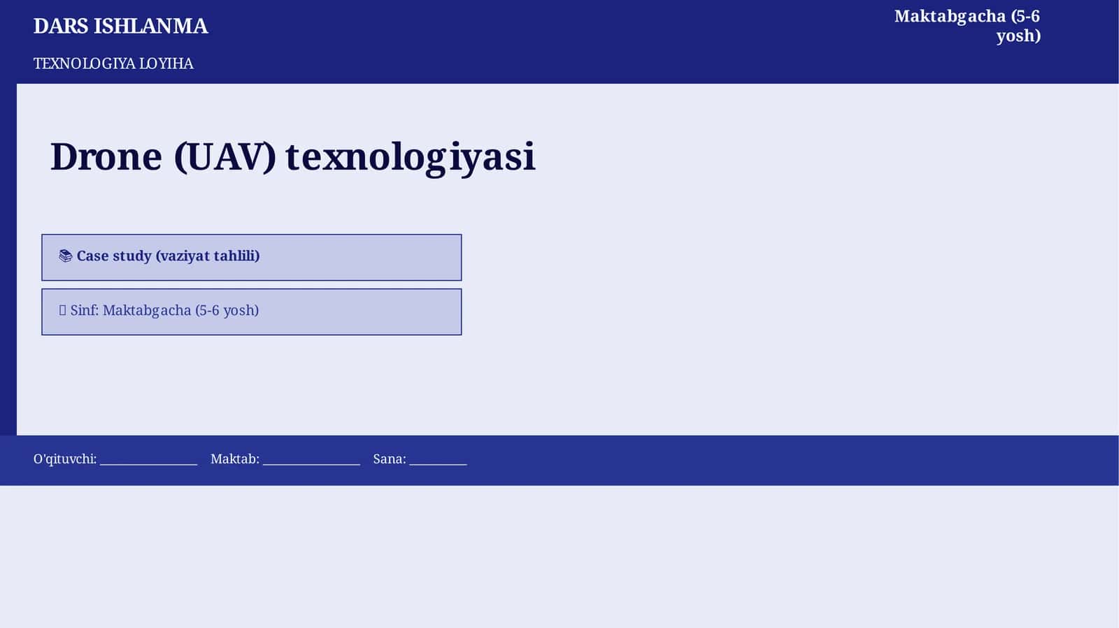 Drone (UAV) texnologiyasi