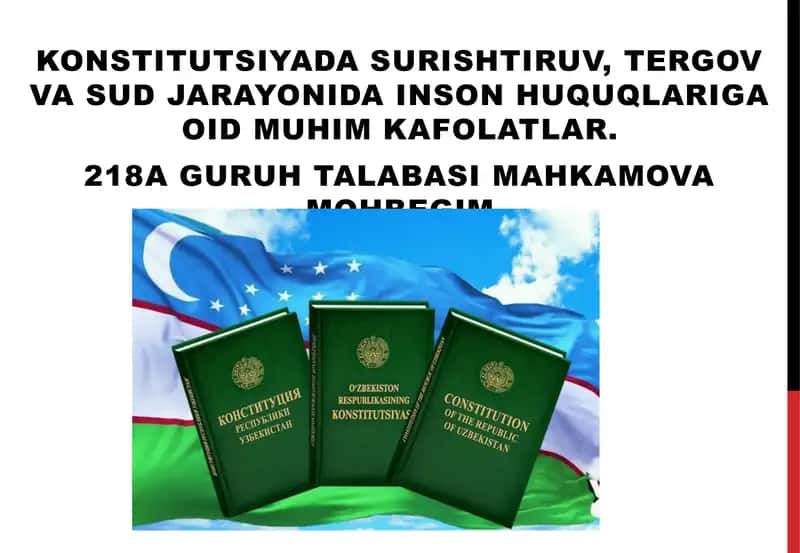 O‘zbekiston Respublikasi Konstitutsiyasining yangi tahriri 2023
