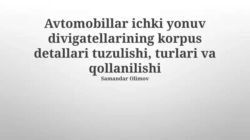 Gaz Taqsimlash Mexanizmi
