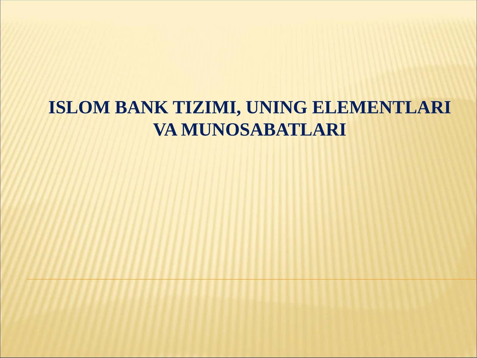 Islom banklarining yaratilishi