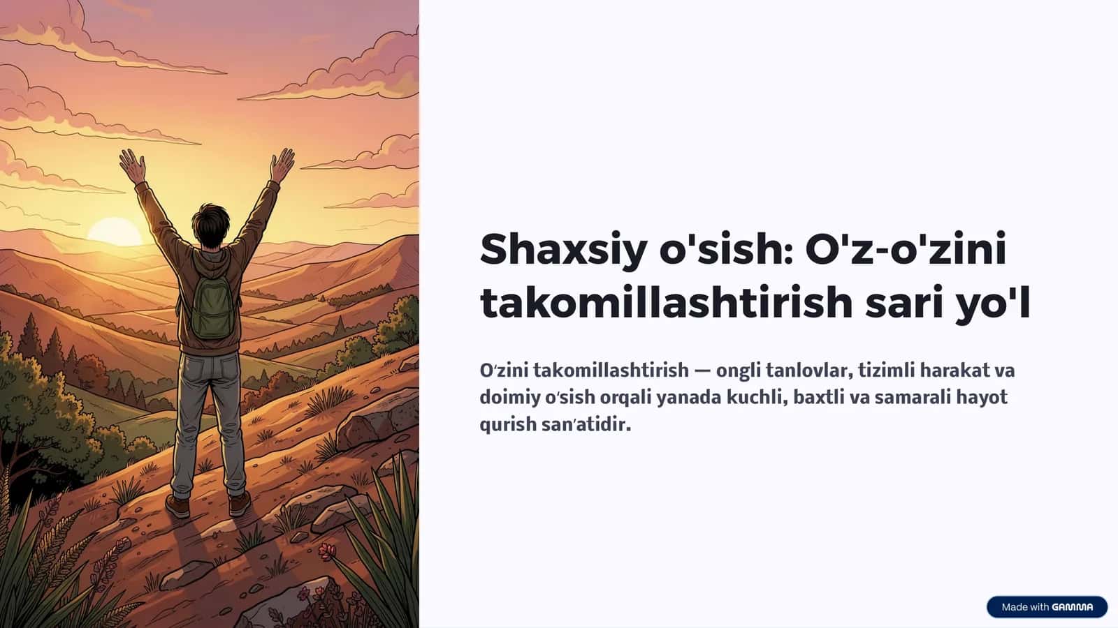 Shaxsiy o'sish O'z-o'zini takomillashtirish sari yo'l