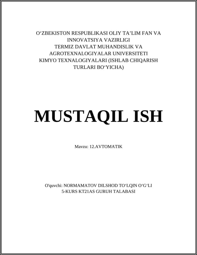 12.AVTOMATIK