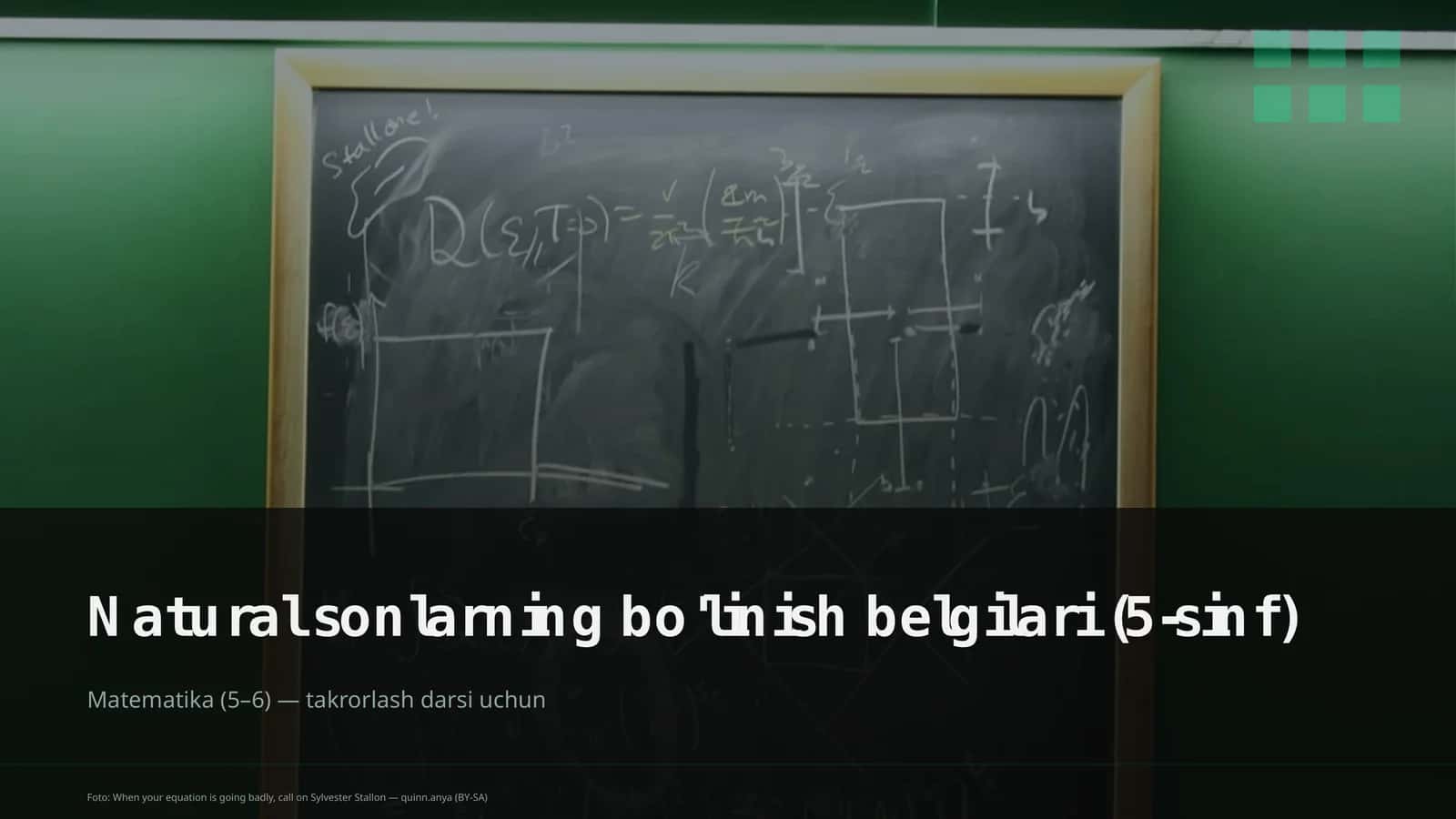 Natural sonlarning bo'linish belgilari (5-sinf)