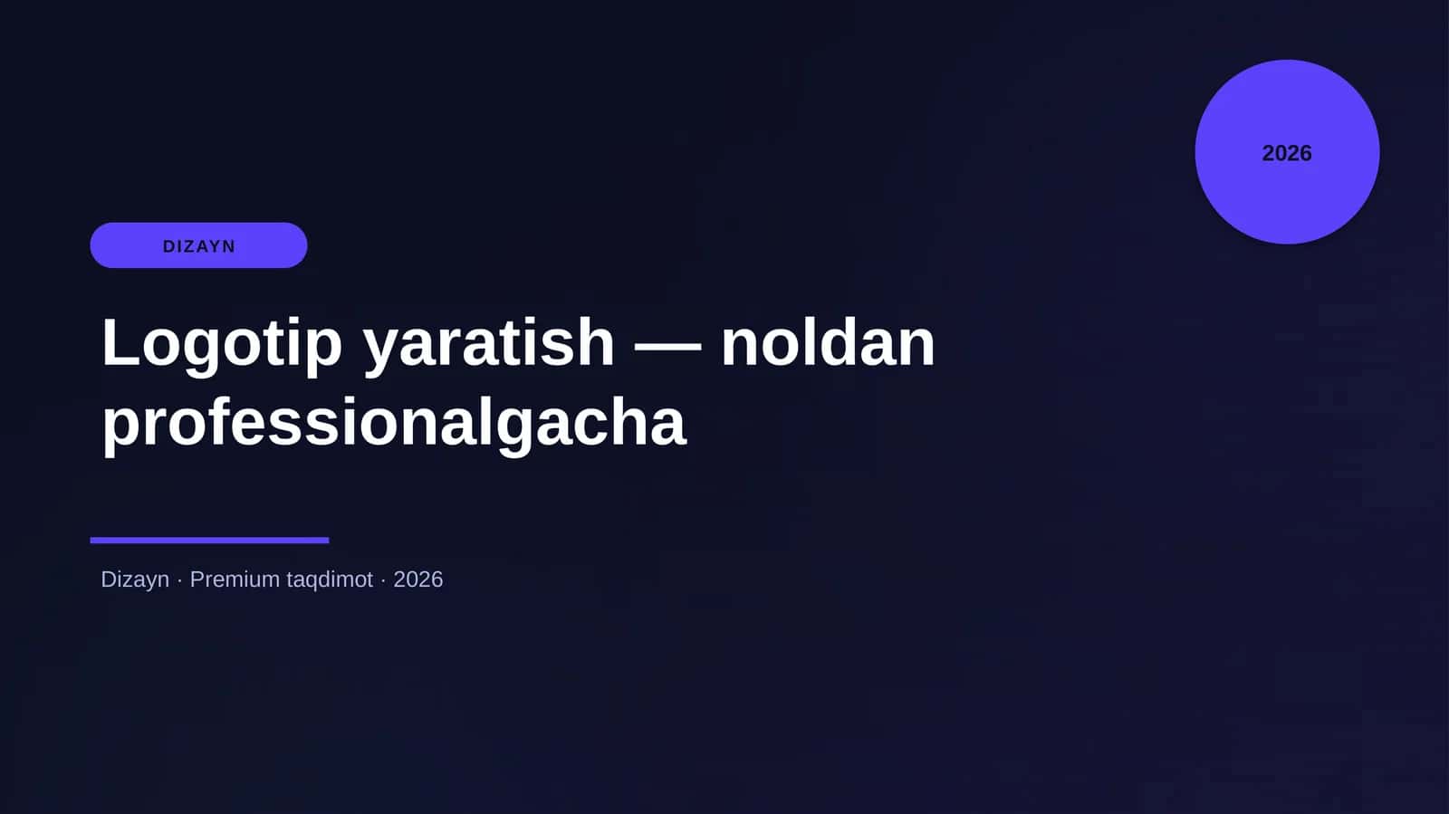 Logotip yaratish — noldan professionalgacha