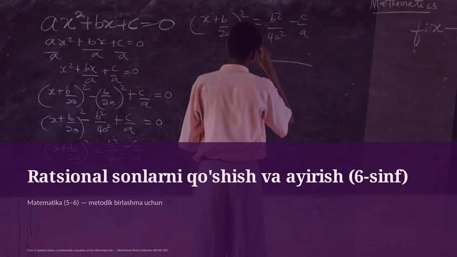 Ratsional sonlarni qo'shish va ayirish (6-sinf)
