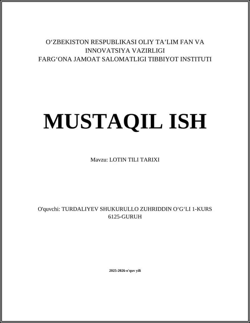 LOTIN TILI TARIXI