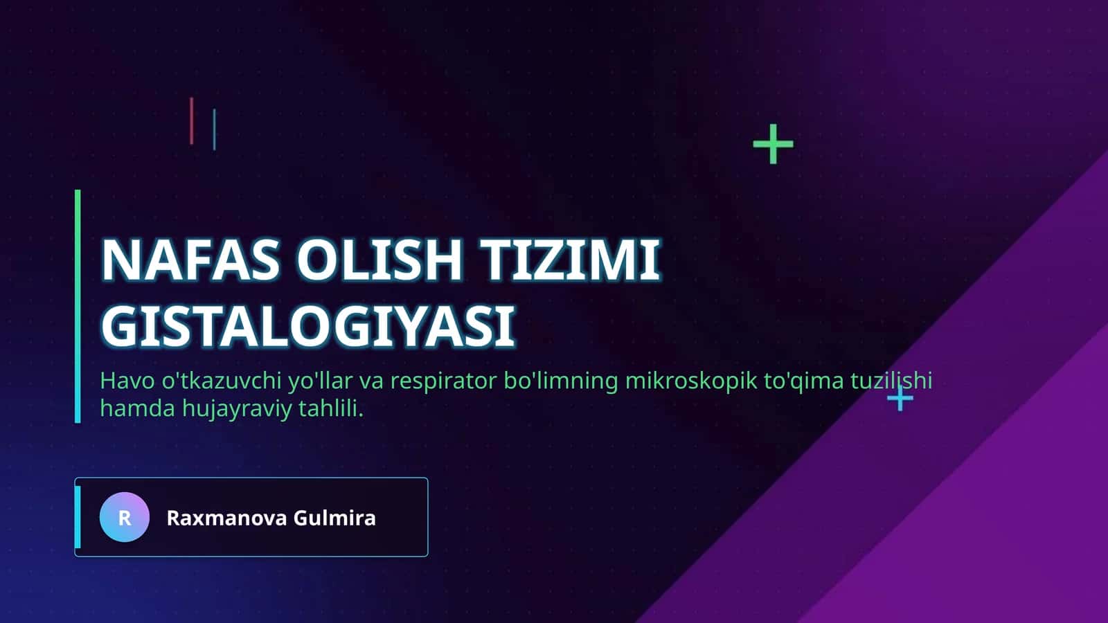 Nafas olish tizimi gistalogiyasi