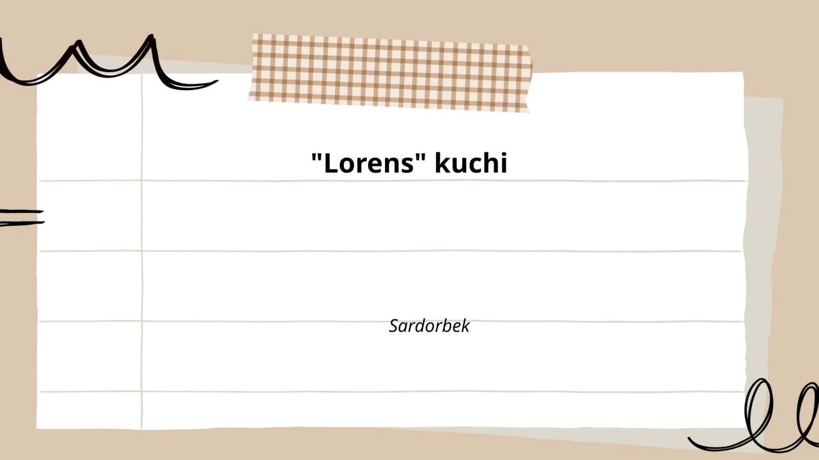 Lorensning Tarjimai Holi