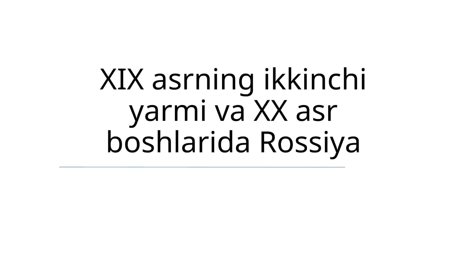 Rossiyaning Siyosiy Manzarasi