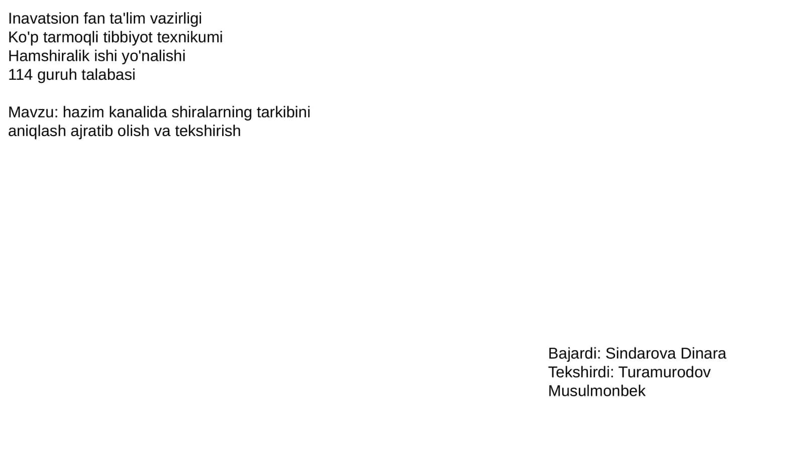 Ko'p tarmoqli tibbiyot texnikumi