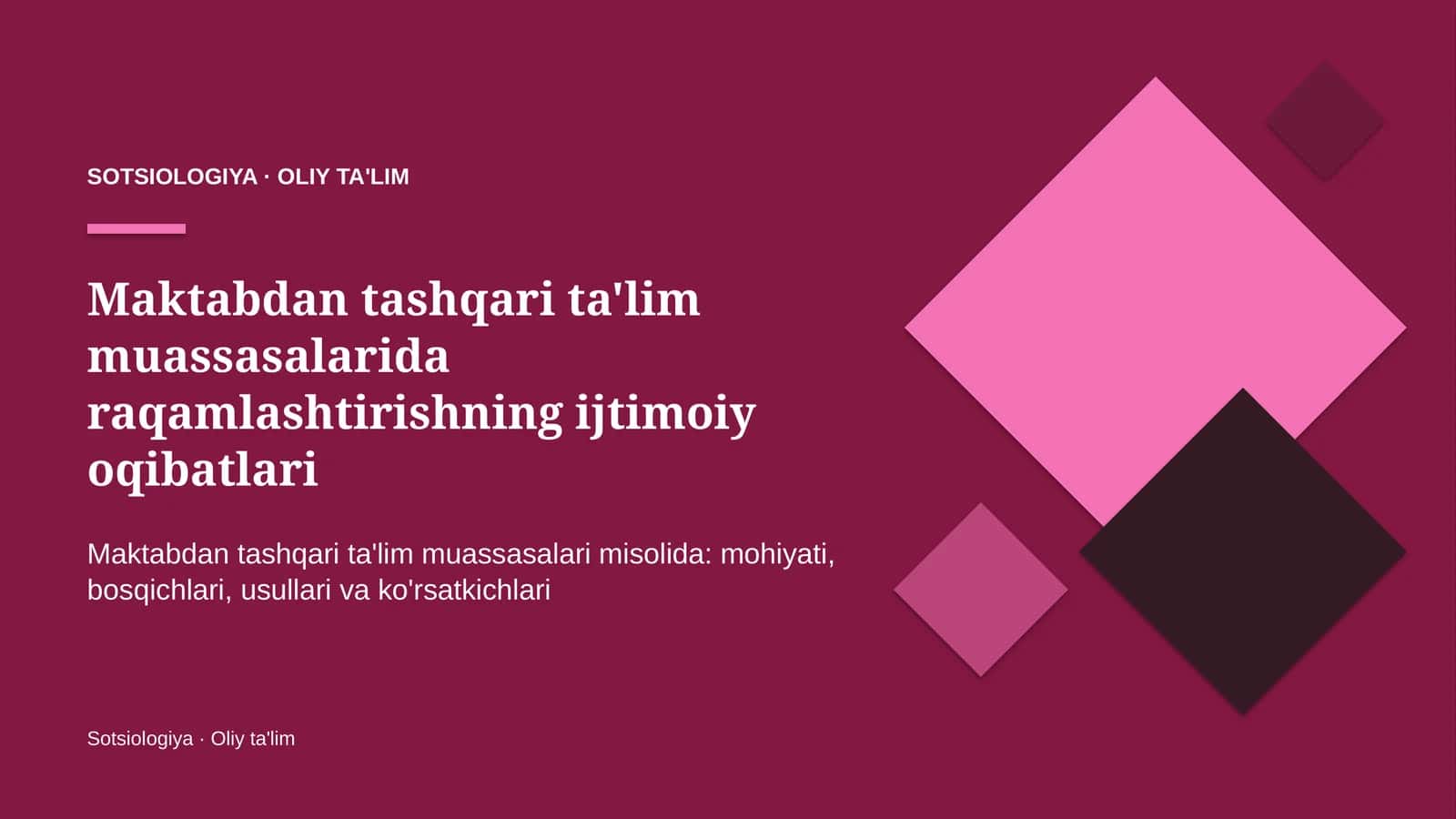 maktabdan tashqari ta'lim muassasalarida raqamlashtirishning ijtimoiy oqibatlari 4132