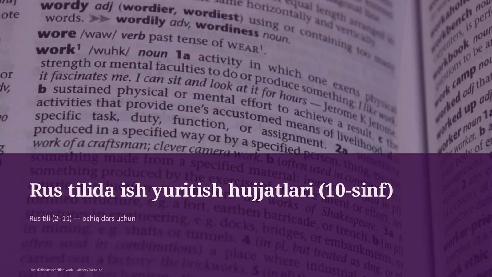 Rus tilida ish yuritish hujjatlari (10-sinf)
