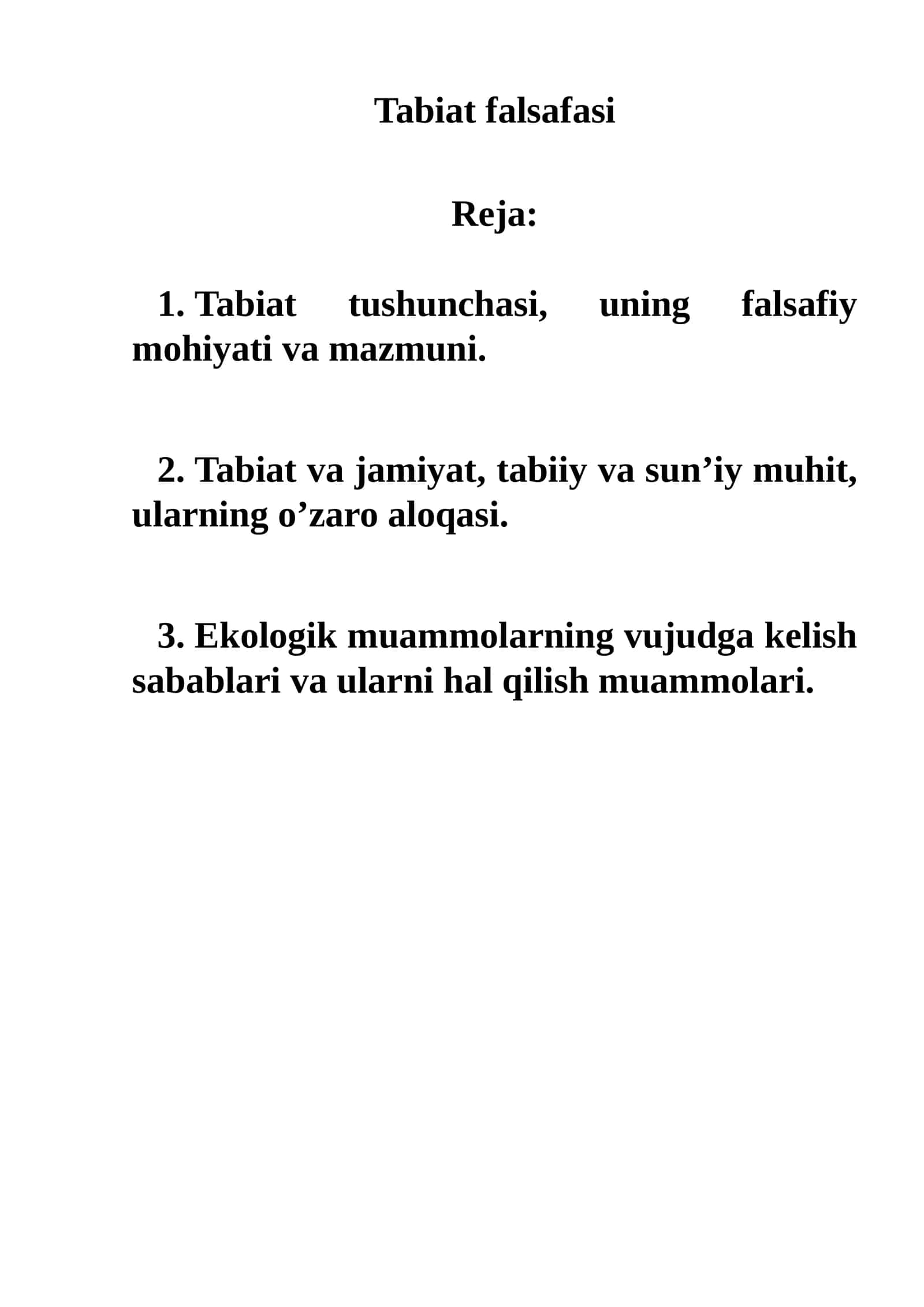 Tabiat falsafasi