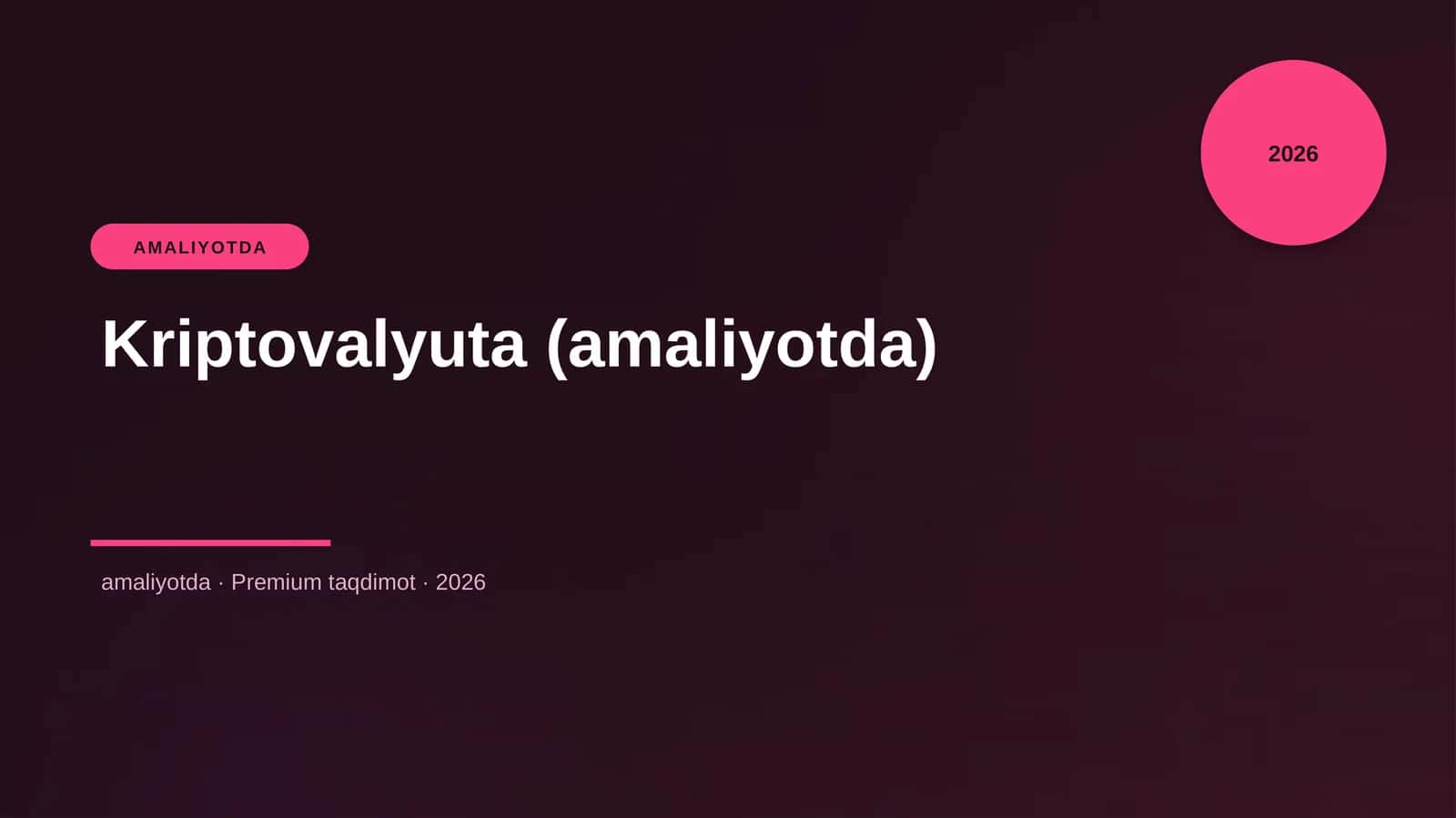 Kriptovalyuta (amaliyotda)