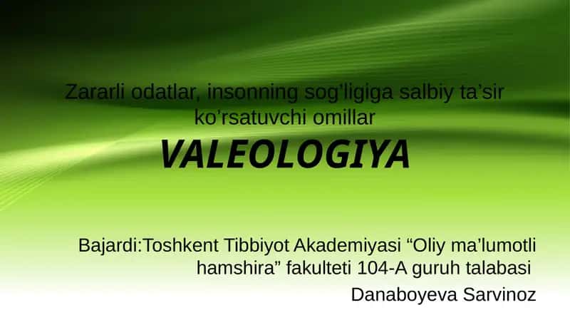 VALEOLOGIYA