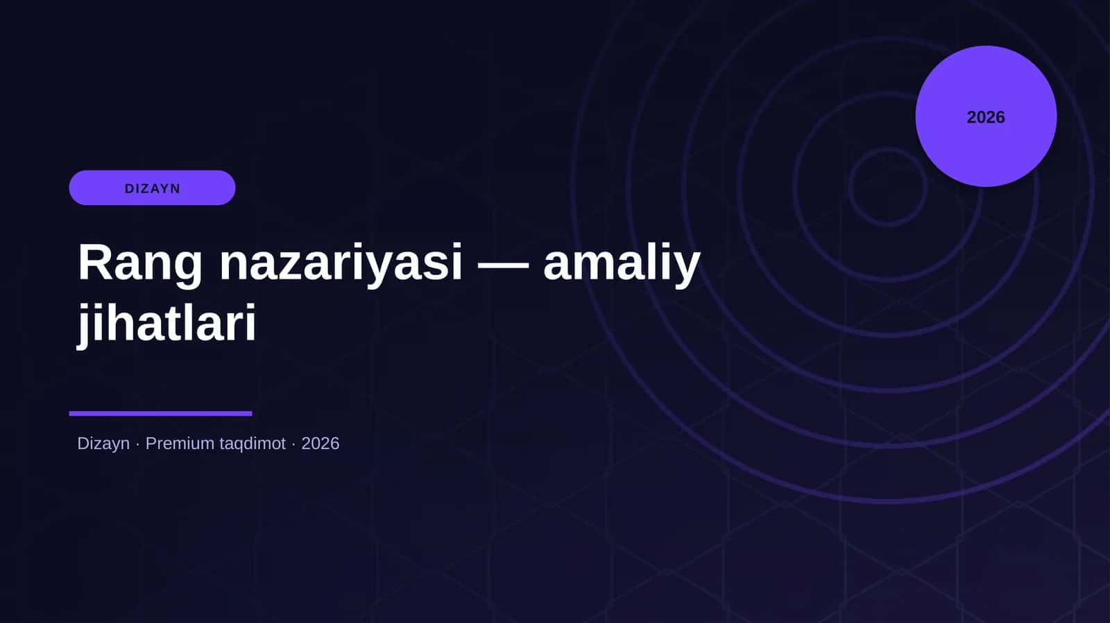 Rang nazariyasi — amaliy jihatlari