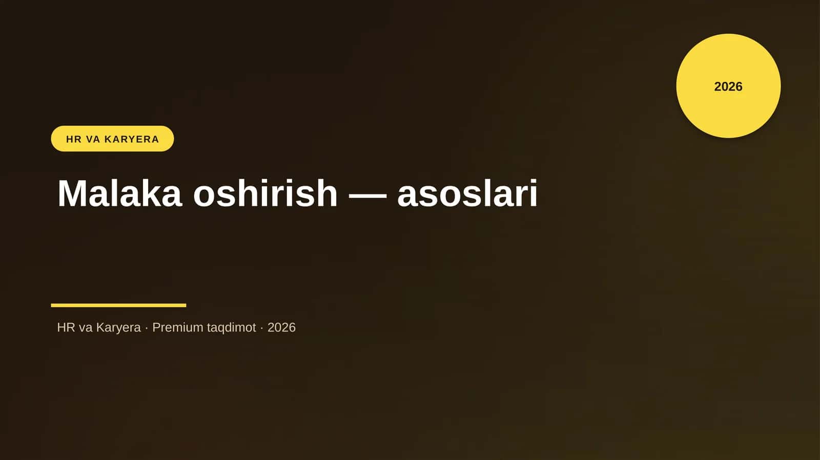 Malaka oshirish — asoslari