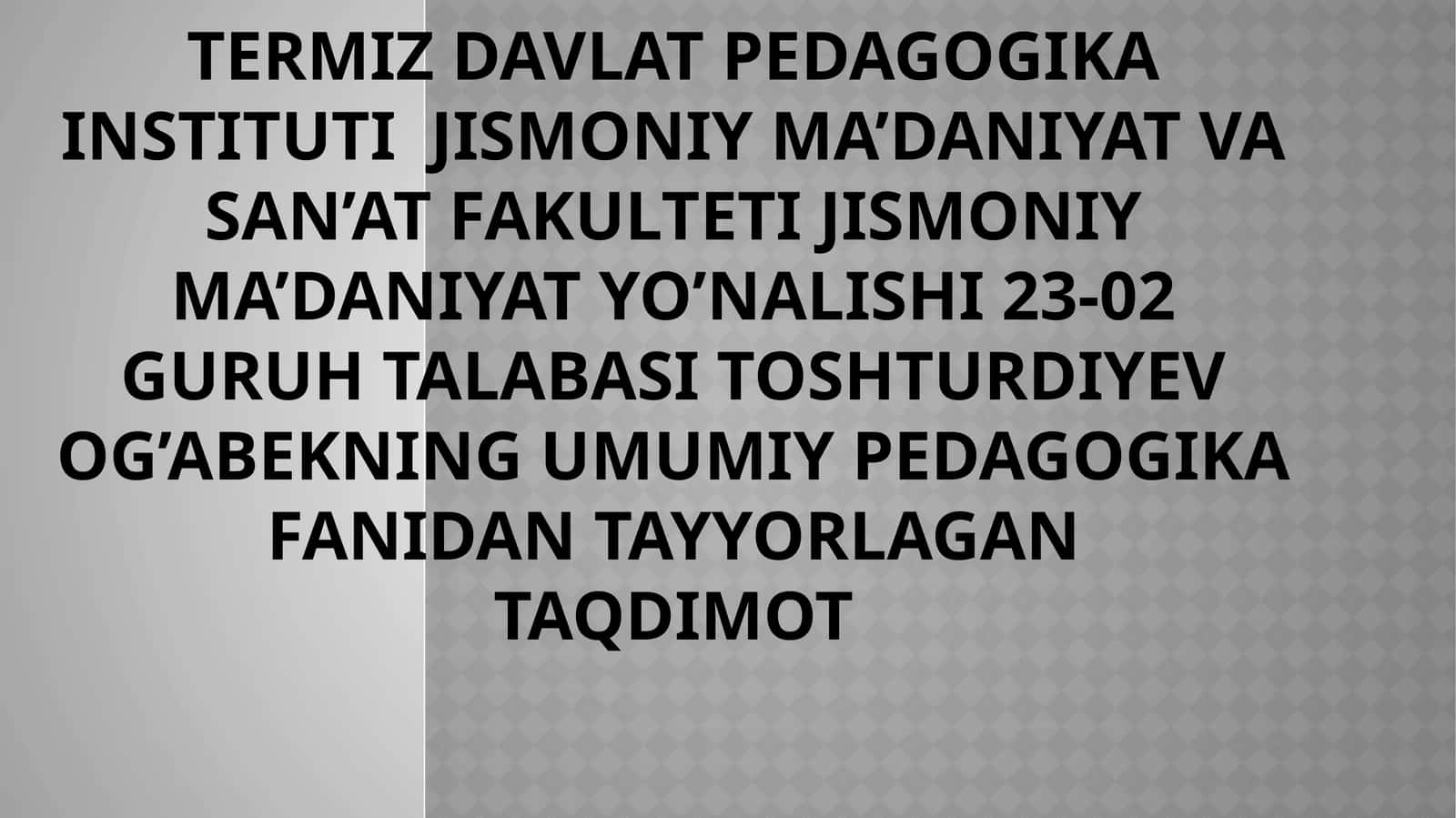 Takt pedagogik tahlqida tushuncha