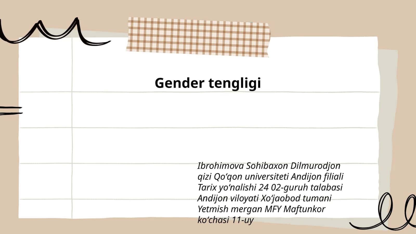Gender tengligi