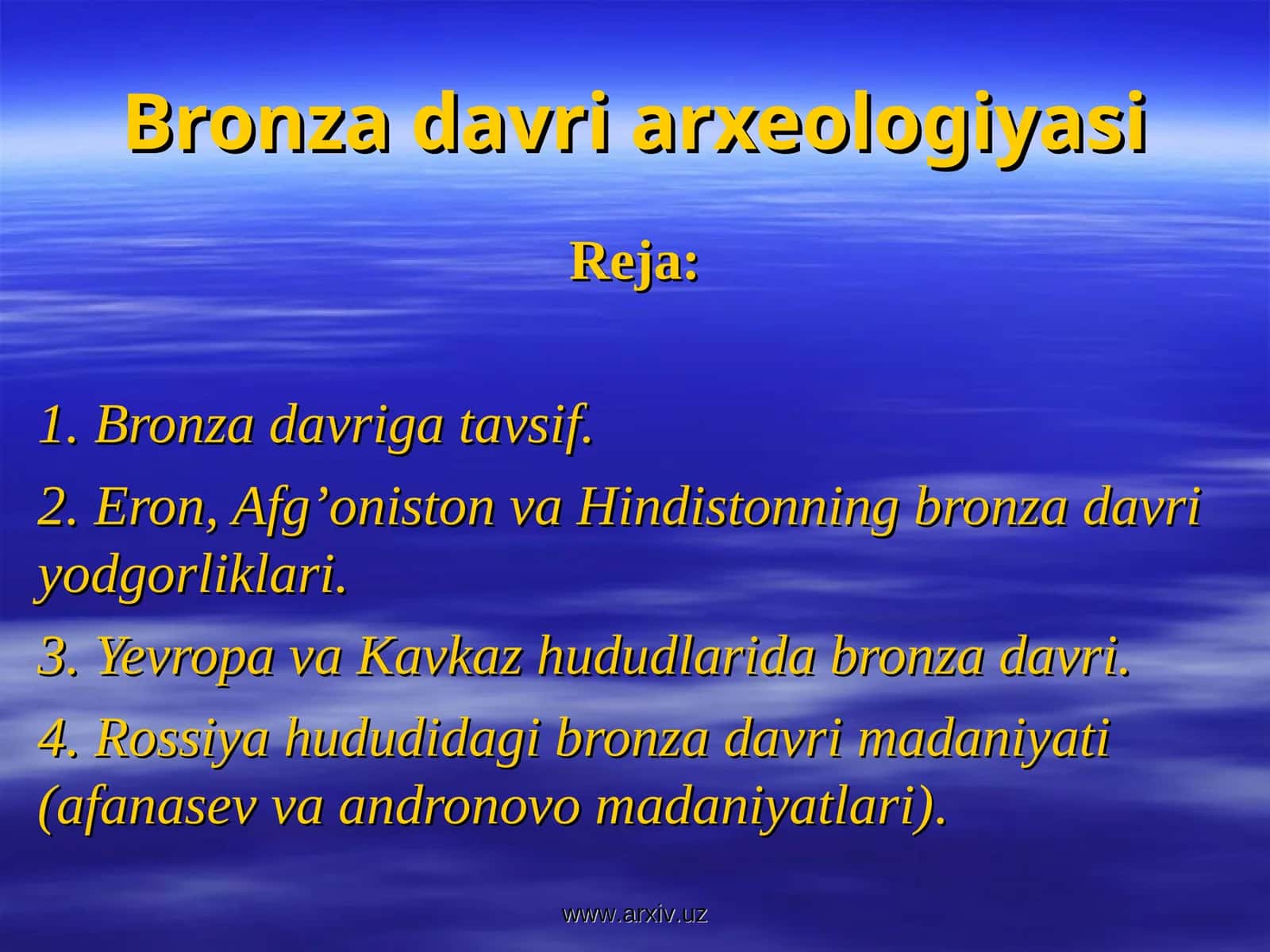Bronza davri arxeologiyasi