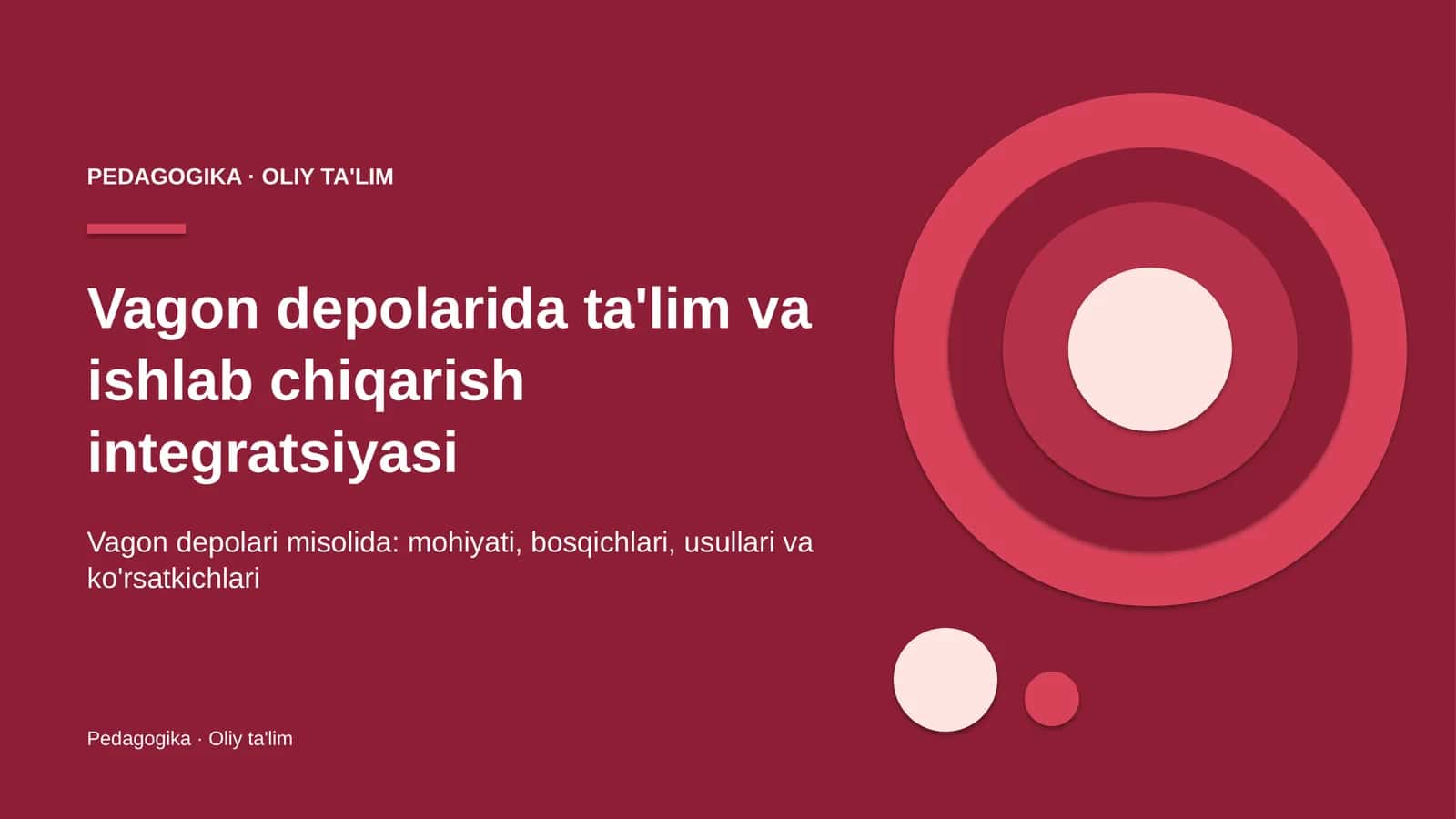 vagon depolarida ta'lim va ishlab chiqarish integratsiyasi 3995