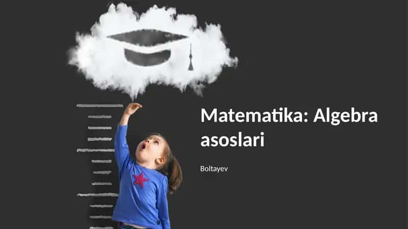Algebra asoslari
