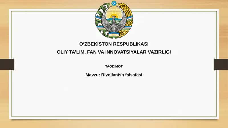 Rivojlanish falsafasi