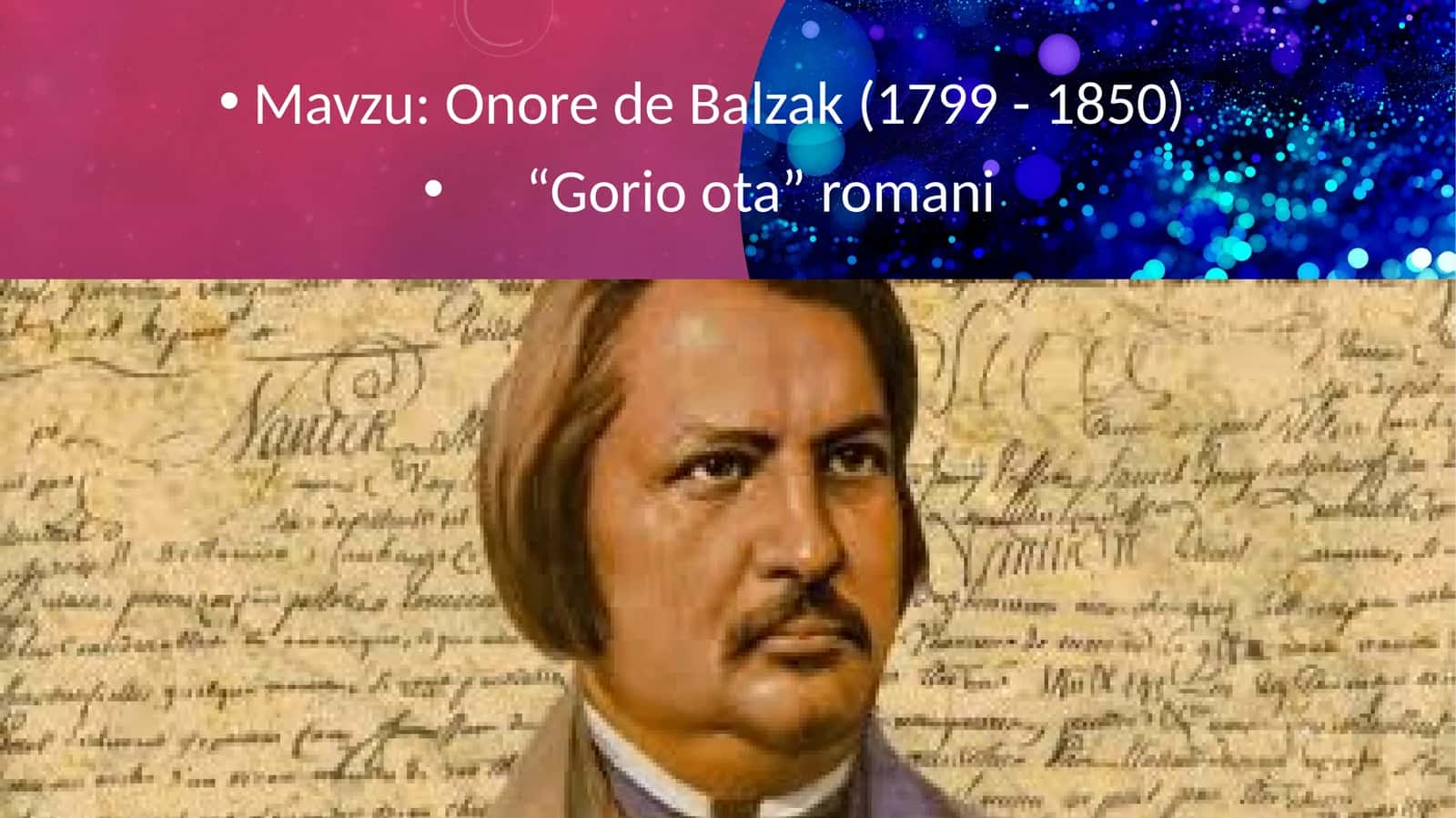 Onore de Balzak (1799 - 1850) “Gorio ota” romani