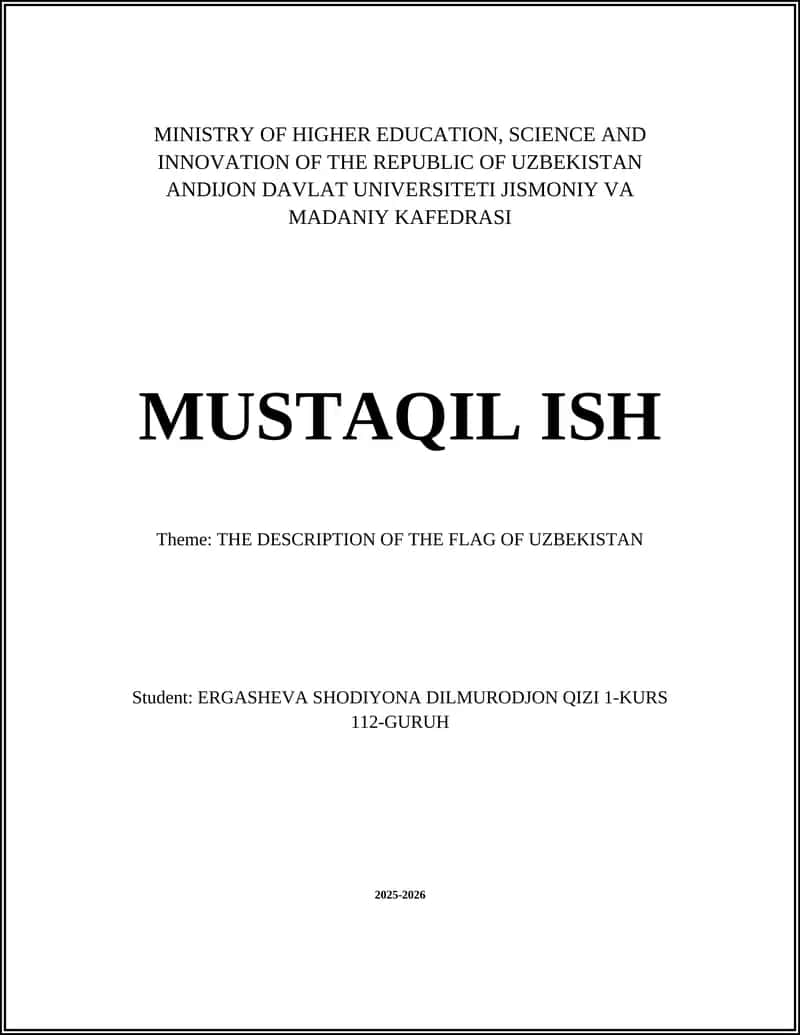 THE DESCRIPTION OF THE FLAG OF UZBEKISTAN