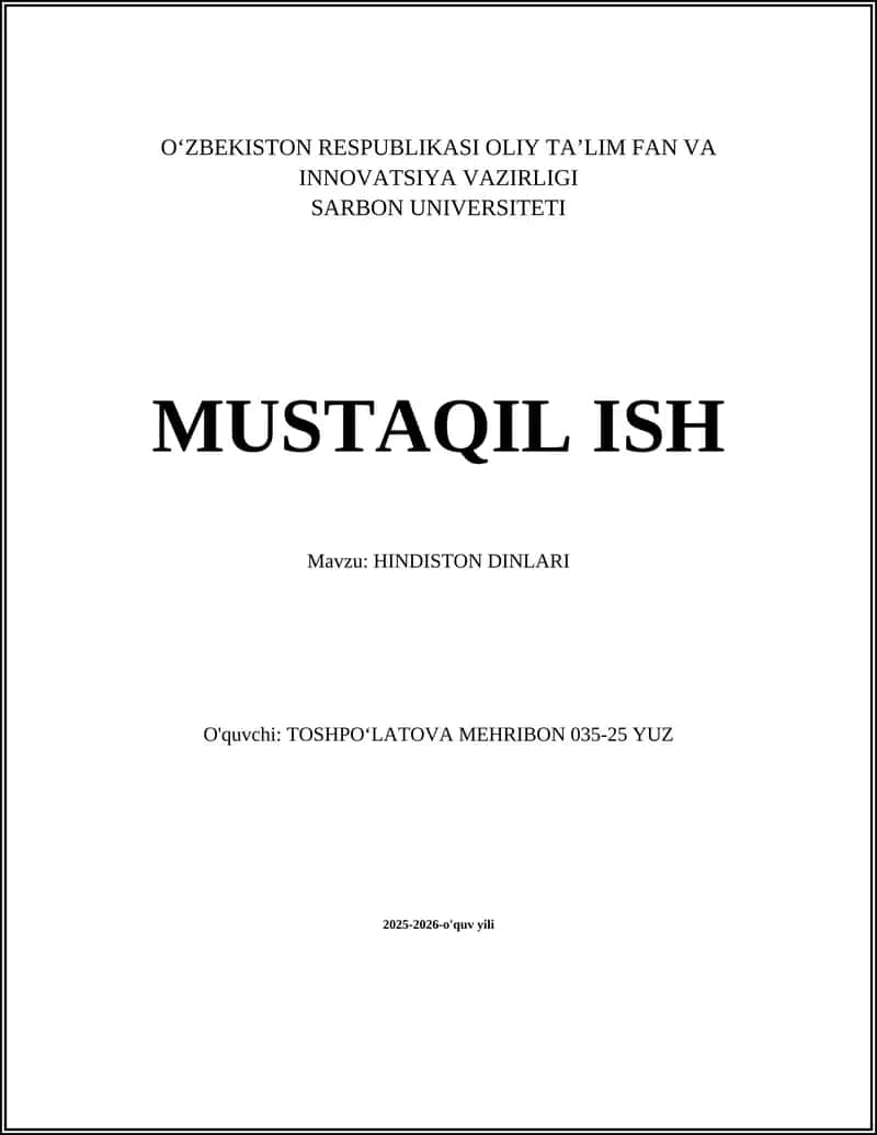 HINDISTON DINLARI