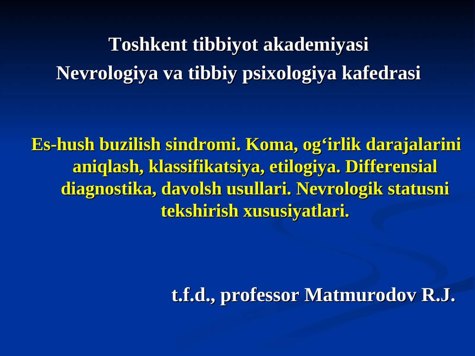 Es-hush buzilish sindromi