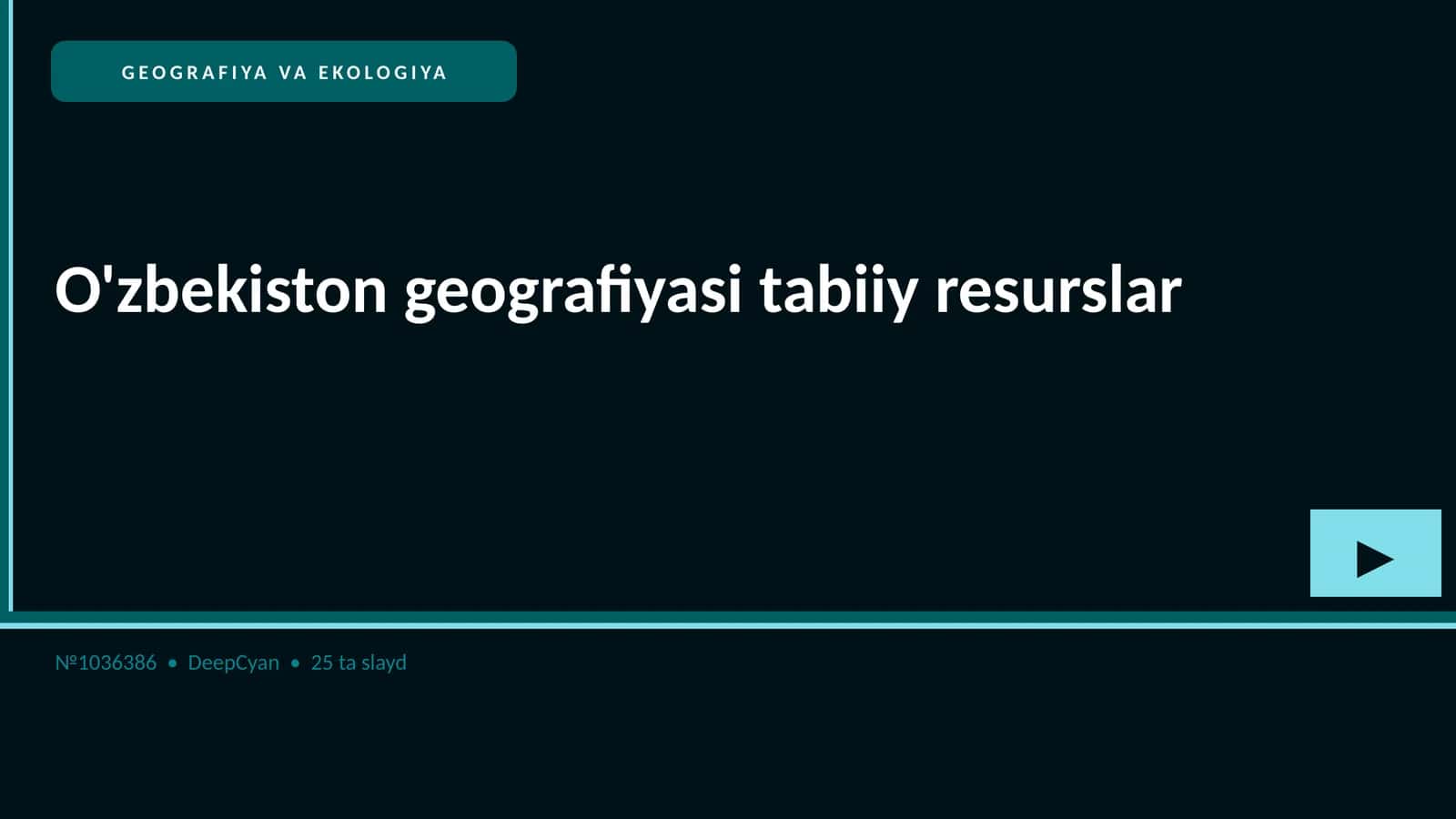 O'zbekiston geografiyasi tabiiy resurslar