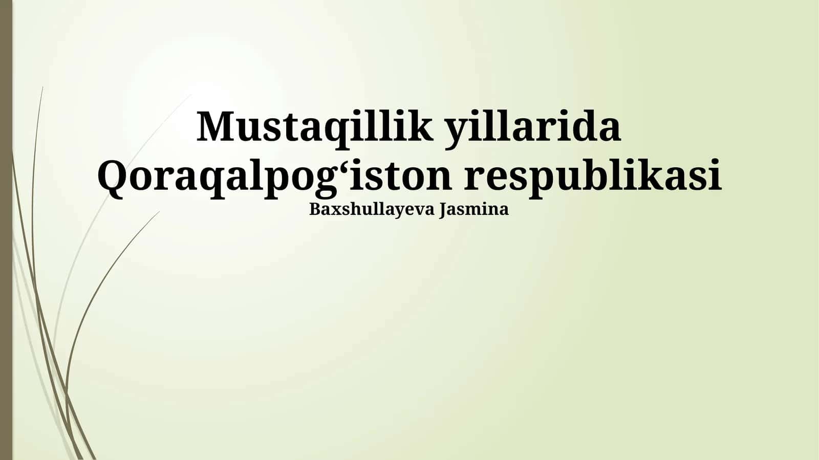 Mustaqillik Yillarida Qoraqalpog'iston Respublikasining Ijtimoiy-Madaniy Hayoti
