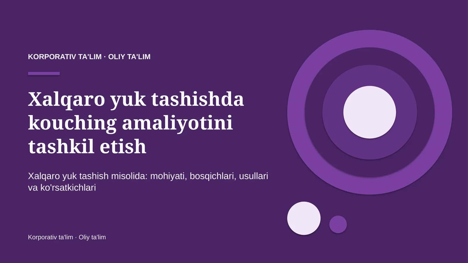 xalqaro yuk tashishda kouching amaliyotini tashkil etish 7751