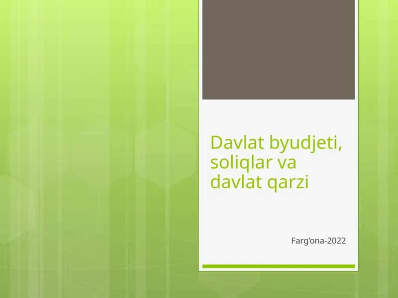 O'zbekiston davlat byudjeti