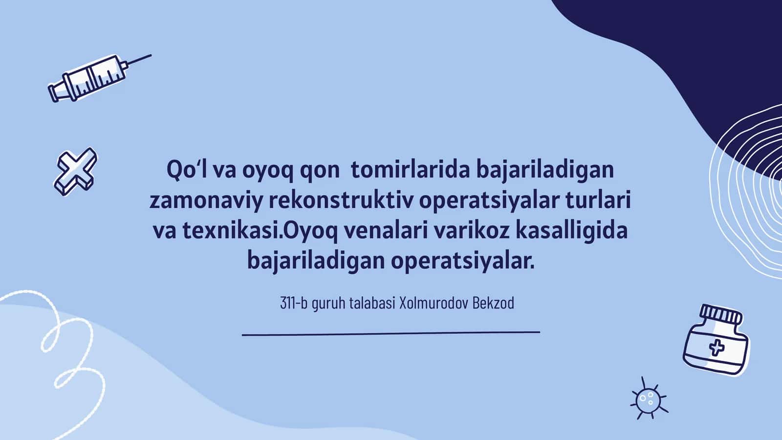 Zamonaviy rekonstruktiv operatsiyalar