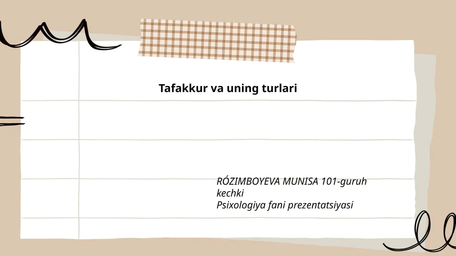 Tafakkur va uning turlari