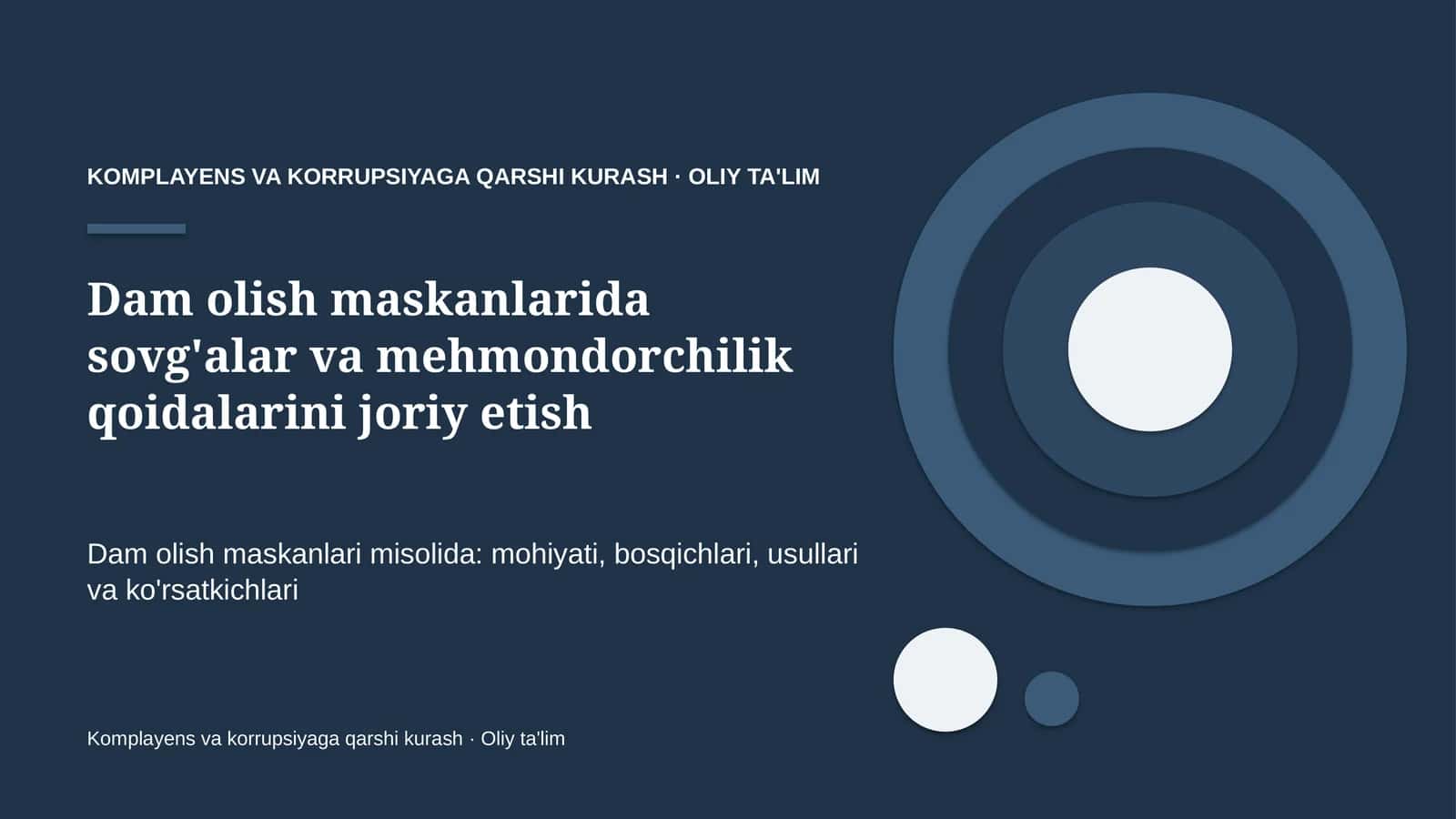 dam olish maskanlarida sovg'alar va mehmondorchilik qoidalarini joriy etish 5151