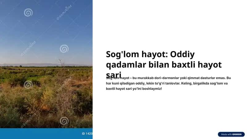 Sog'lom hayot: Oddiy qadamlar bilan baxtli hayot sari