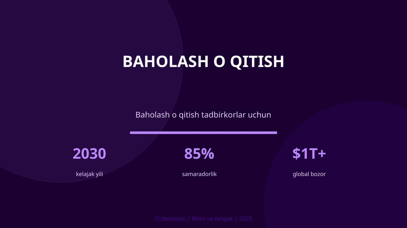 Baholash o qitish