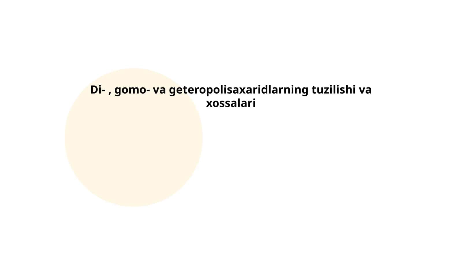 Disaxaridlarning molekulyar tuzilishi