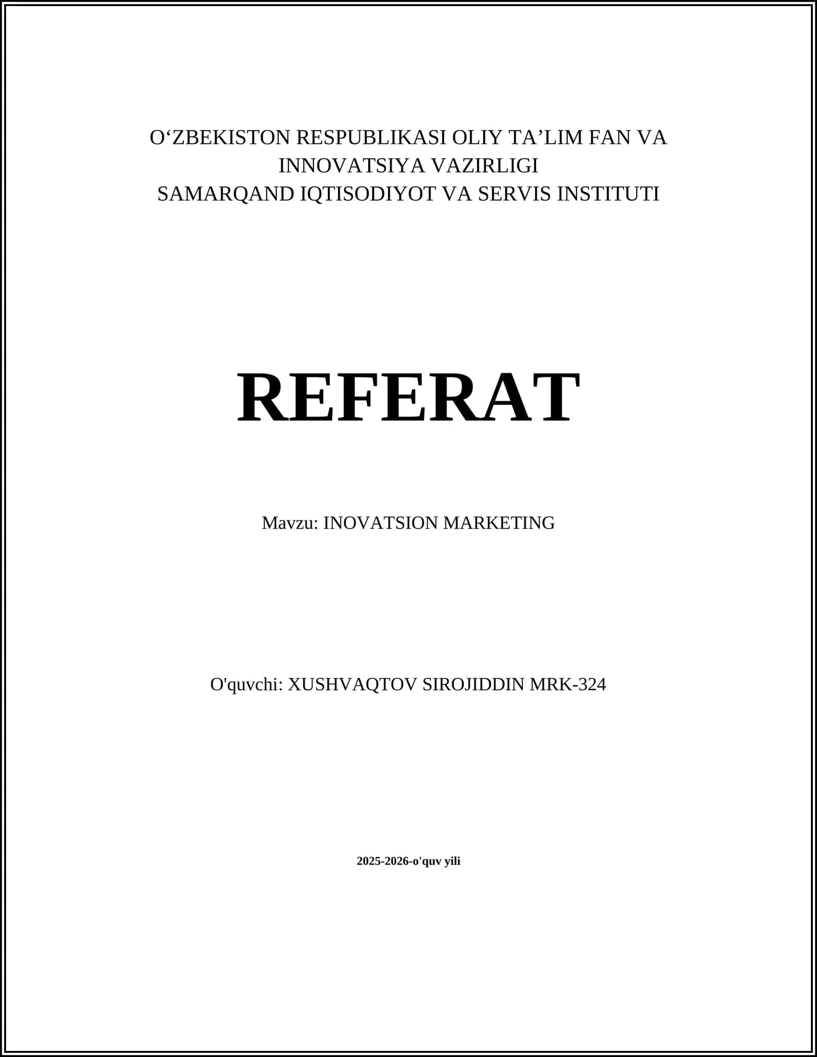 INOVATSION MARKETING