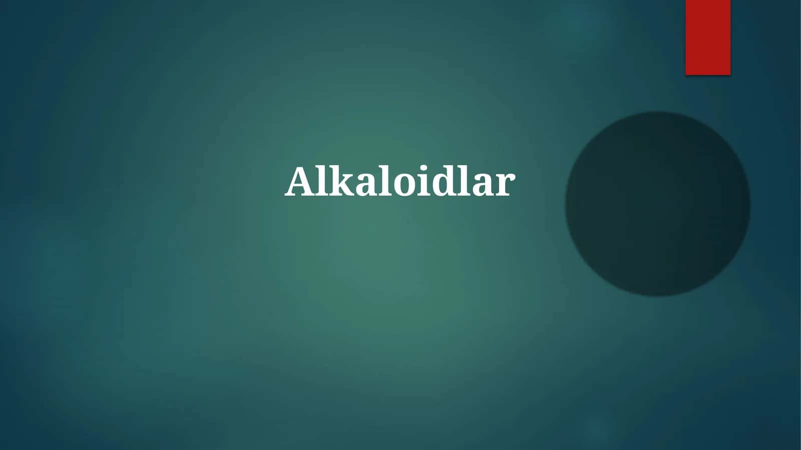 Alkaloidlar