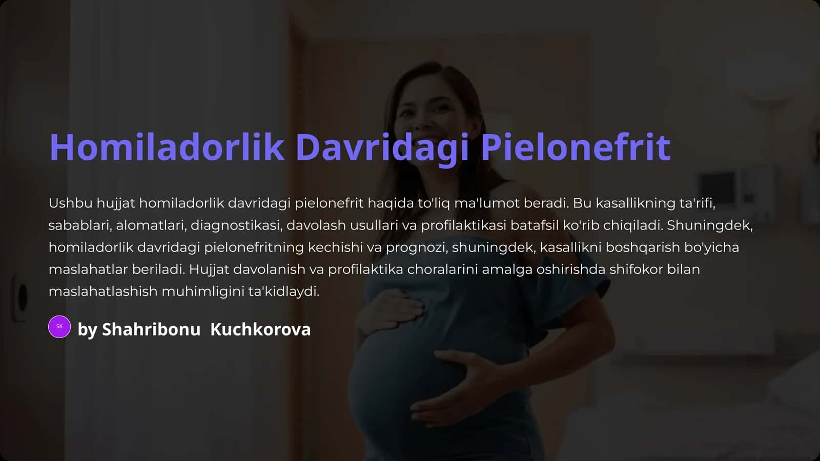 Homiladorlik Davridagi Pielonefrit