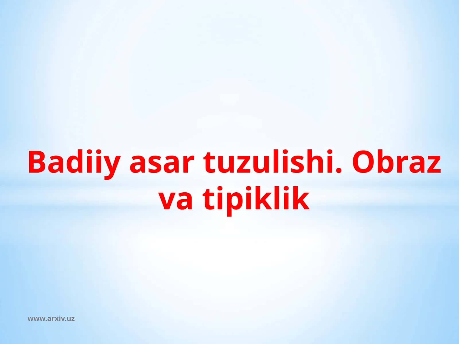 Badiiyasartuzulishi.Obrazvatipiklik